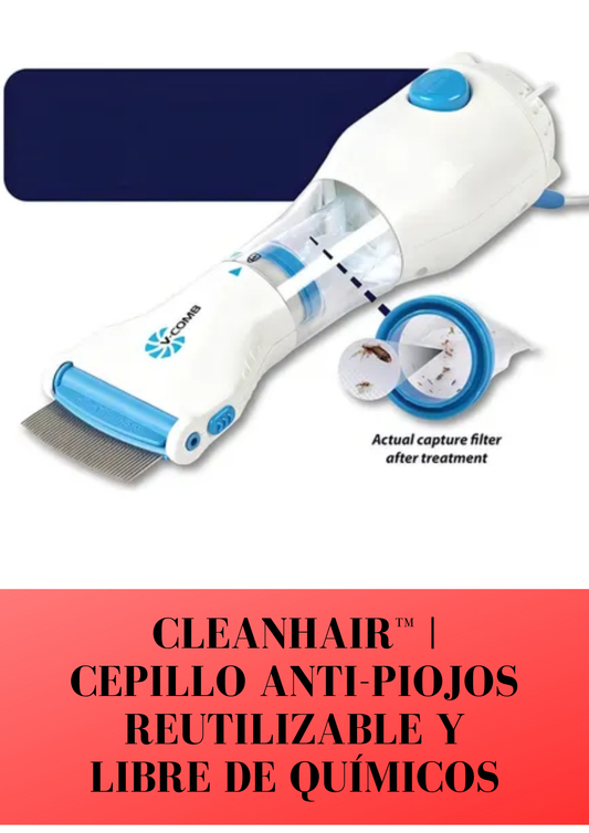 CleanHair™ | Cepillo Anti-Piojos Reutilizable y Libre de Químicos